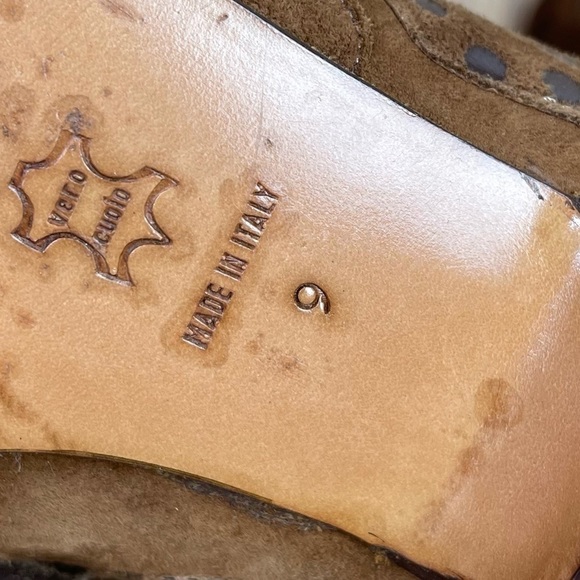 Vintage Specchio Brown Pink Suede Leather Italian Boots | Sz 9 | Slouch … - Picture 12 of 12